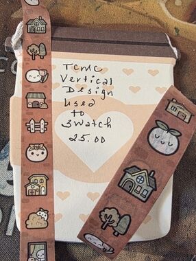 TCMC Peach & Brown Cute House and Fruit Washi Tape Set